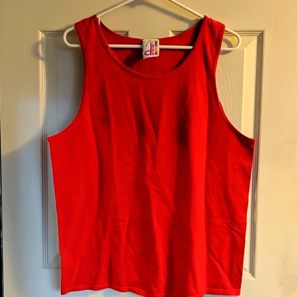 Vintage Men's red athletic tank top